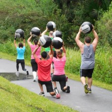 CrossFit Wallballs on Trail